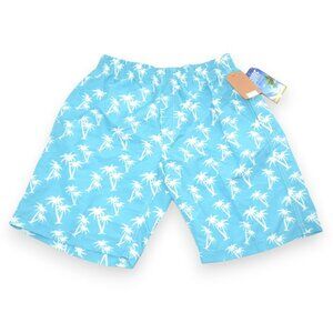 NWT Boys Blue White Beach Bermuda Surf Skate Boarding Swim Trunks Shorts S